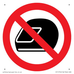 P920 Prohibition: No motorcycle helmets